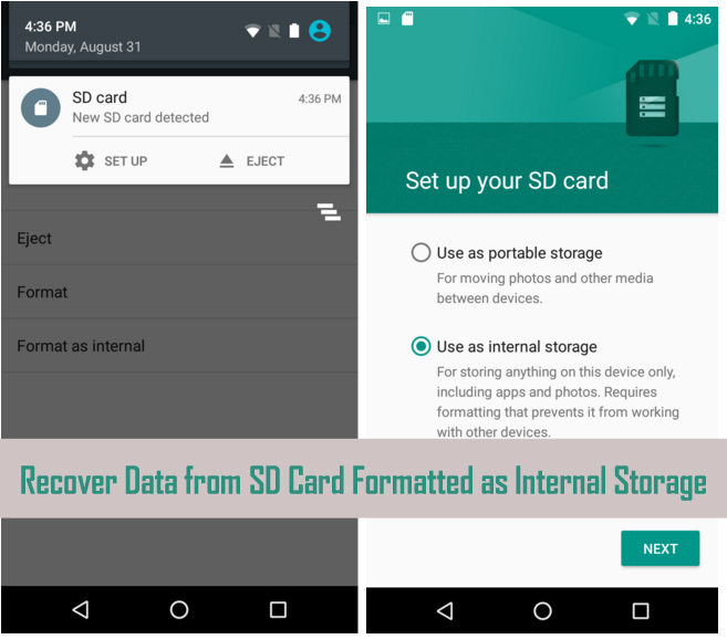How To Recover Data From SD Card Formatted as Internal Storage