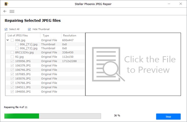 Stellar JPEG Repair Screenshot-3