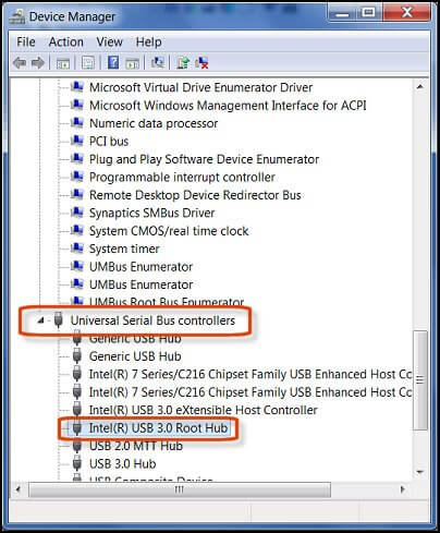 unknown USB device (port reset failed)