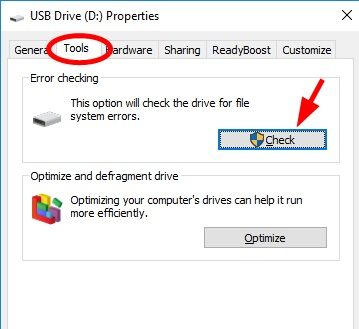 Fix corrupted flash drive using cmd