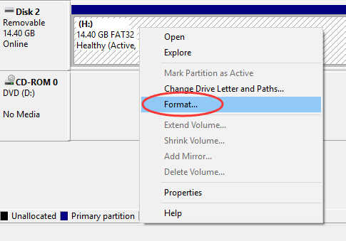 how to format USB flash drive