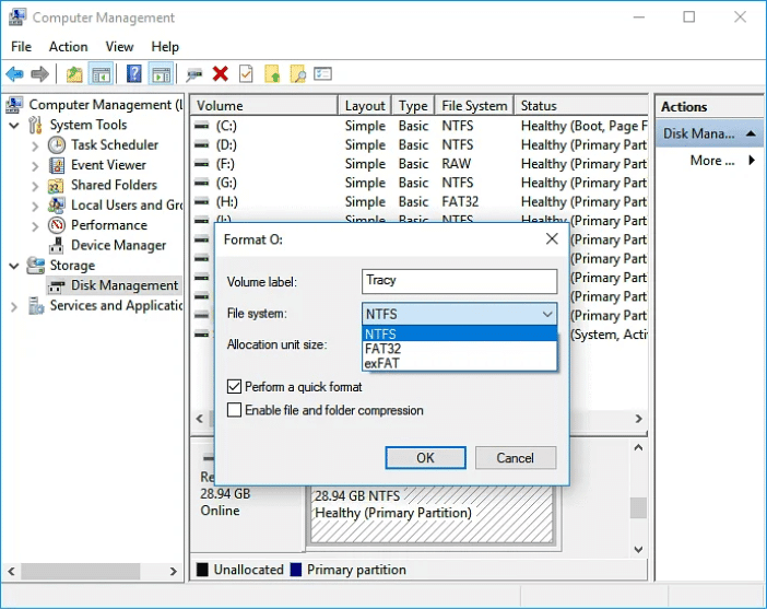 SD card won't format error