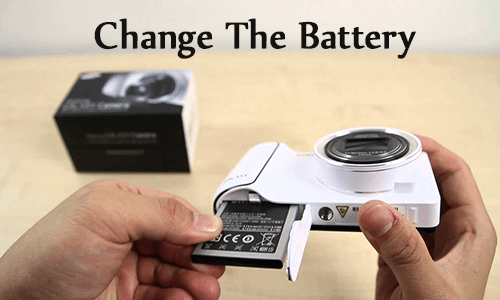 change camera battery