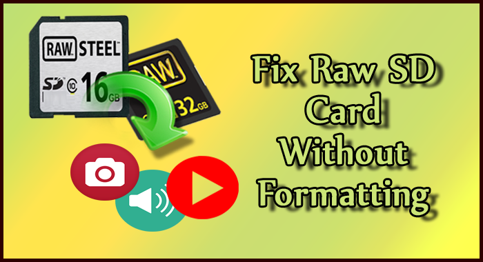 Fix Raw SD Card Without Formatting