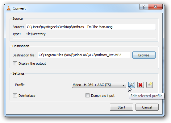 Destination file and to provide the file name