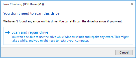 USB disk no media