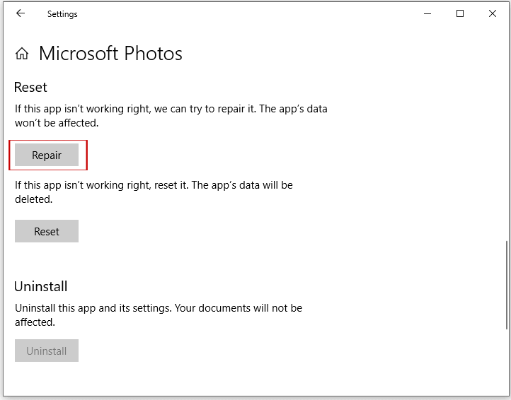 cannot open JPG files in Windows 10 