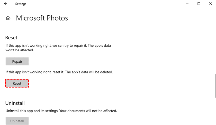 cannot open JPG files in Windows 10 