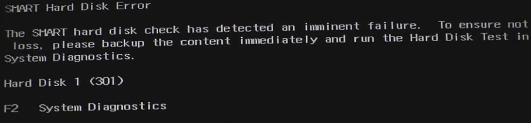 SMART 301 Hard Drive Errors