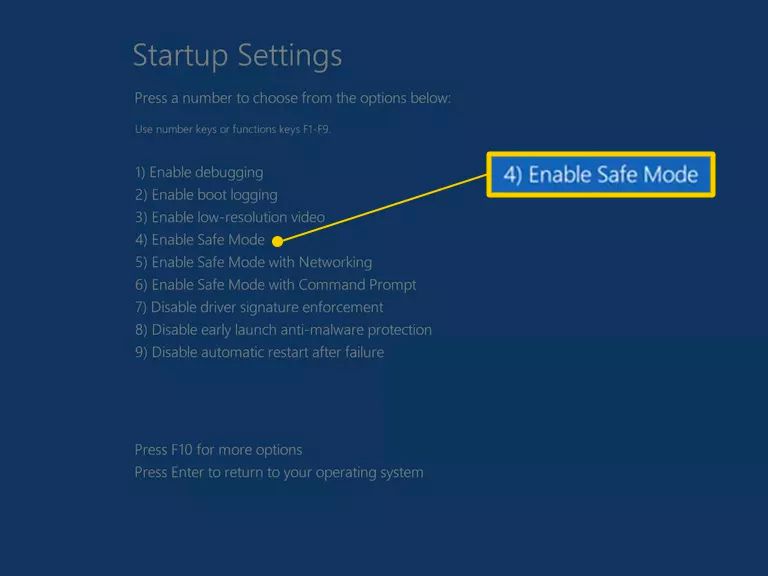 Enable Safe Mode
