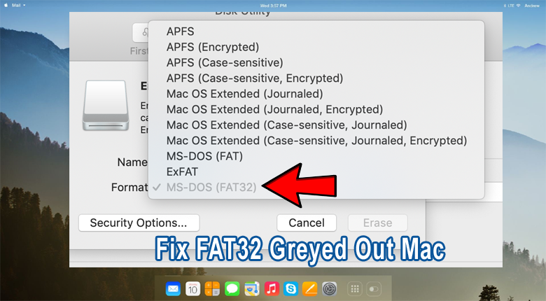 Fix FAT32 Greyed Out Mac