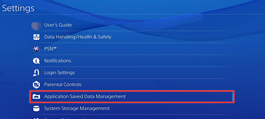 Application Saved Data Management 