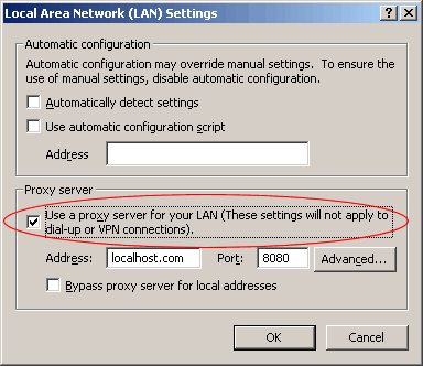 Use proxy server for your local network