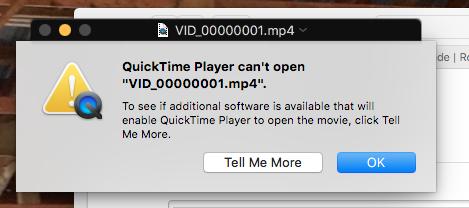 QuickTime Player Can't Open MP4