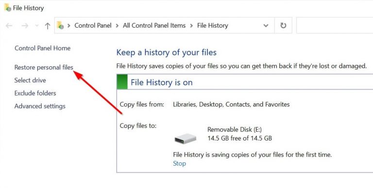 Retrieve Data from External Hard Drive with File History