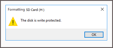 SD Card Is Write Protected