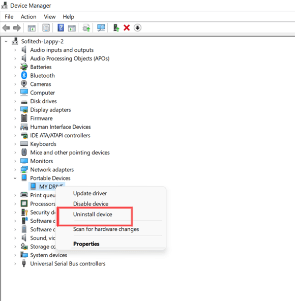 USB Is Not Accessible Incorrect Function