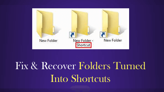 Fix & Recover Folders Turned Into Shortcuts