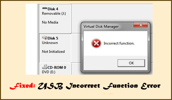 USB Incorrect Function Error