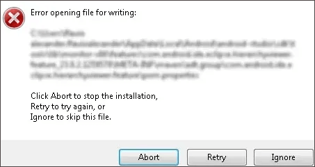 VLC Player Error Opening File for Writing