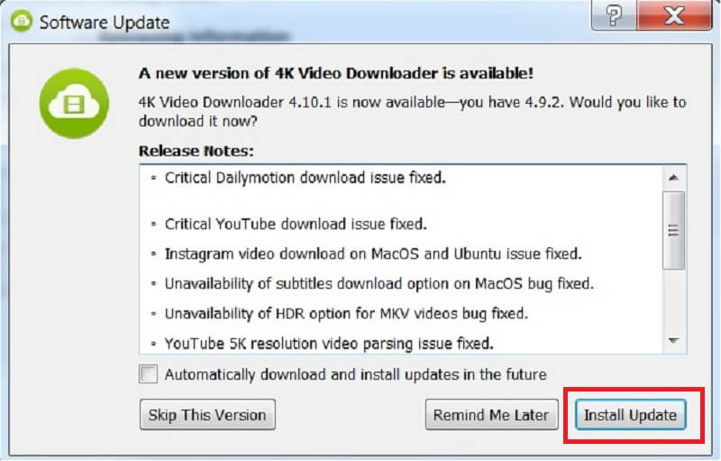 Update 4k Video Downloader