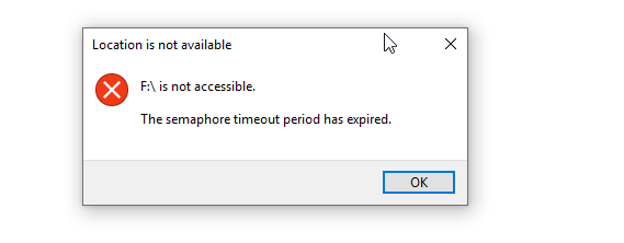 The Semaphore Timeout Period Has Expired