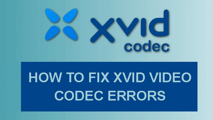 Fix XVID Codec Error