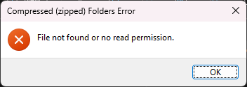 File Not Found or No Read Permission