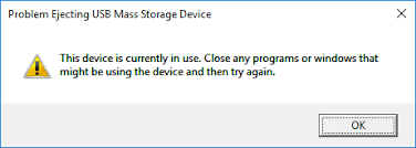 Problem Ejecting USB Mass Storage Device