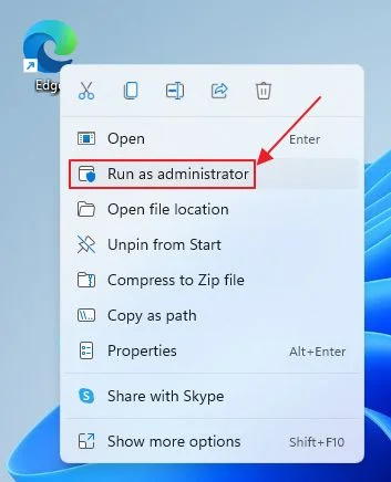 Run as administrator