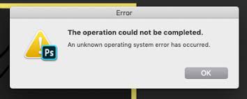 Fixing Photoshop Error the Operation Could Not Be Completed